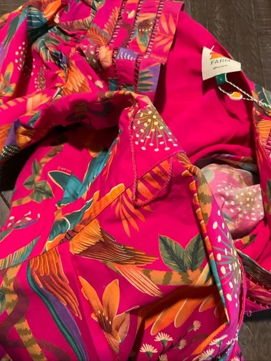 Farm Rio Macaw Romper Size L - Picture 8 of 10